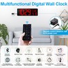 CYMHCHL 17.2" Large Digital Wall Clock Bluetooth Auto Time Sync