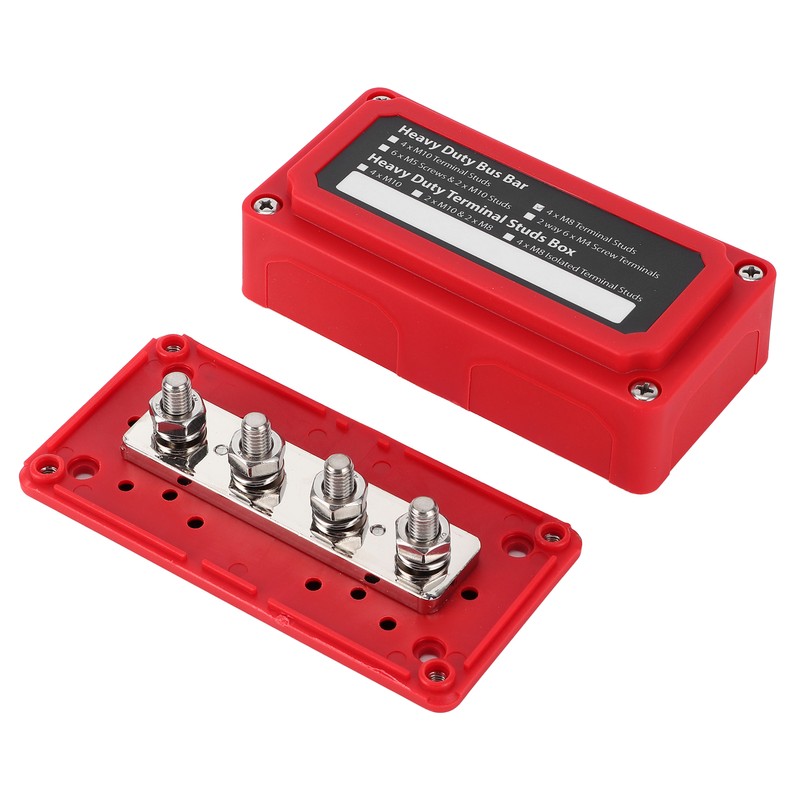 300A Bus Bar Power Distribution Box 48V DC 4 Studs