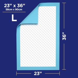 Brosive Disposable Bed Pads for Incontinence 23" x 36" - 40 Count, Large Disposable Chucks Pads for Adults, Children, Elderly & Pets, High Absorbency Waterproof Underpads for Mattress & Furniture