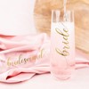 LADY&HOME Bridesmaid Stemless Champagne Flutes Set of 8, 10oz Bride