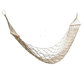 Cotton Rope Hammocks with Wood Spreader,Traditional Hand Woven Children Hammock for Outdoor, Indoor,Patio, Backyard,Accommodates One Person with a Weight Capacity of 220 lbs.