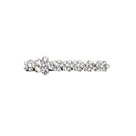 Faship Gorgeous Clear Crystal Floral Small Alligator Hair Clip