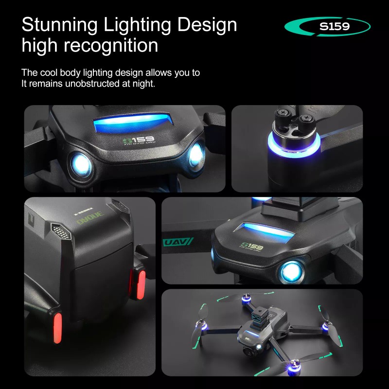 S159 RC Drone GPS FPV 4K HD Dual Camera 360°