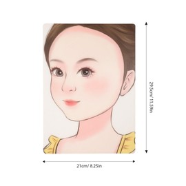 LALAFINA Face Painting Supplies Practice Board Reusable Face Makeup Template 5 Sense Organs
