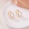 ESSIE ODILA Pearl Earrings for Women 14K Gold Earrings for