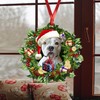 Talataca American Bulldog 2D Flat Christmas Ornament, American Bulldog Wearing