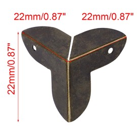uxcell Box Corner Protectors Elegant Bronze Tone Triangle Frame Corner Protector for Jewelry Desk Box Furniture Pack of 8