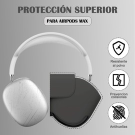 COTIACCV Funda Airpods MAX, Película Protectora para Auriculares Resistente al Polvo y a los Arañazos, Protección Todo Incluido, Sueño Automático, Funda de Silicona para AirPods MAX.(Negro)