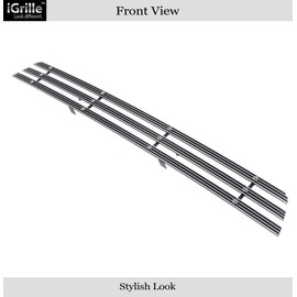 APS Compatible with 2005-2020 Frontier & 05-07 Pathfinder Lower Bumper Chrome Wide 20mm Horizontal Channel with Rivet Studs Billet Grille Insert Self Assemble N66433F