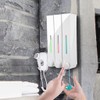 Liquid Soap Dispenser Wall Mount, 2 Chamber Bathroom Shower Pump