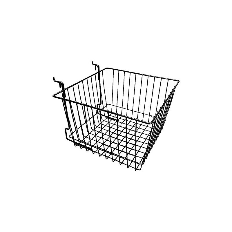 MH GLOBAL Set of 6 Pieces Black Metal Wire Slatwall