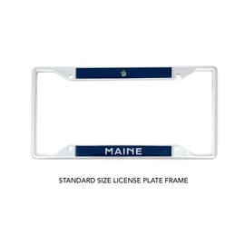 Desert Cactus State of Maine Flag License Plate Frame for Front or Back of Car Vehicle Truck