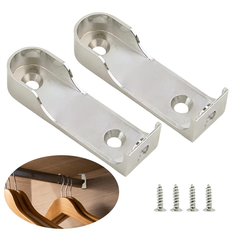 2 Pieces Clothes Rail Holder Clothes Rail Holder Titanium Alloy