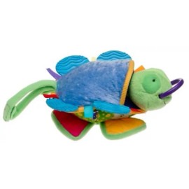 Manhattan Toy Twinkle Turtle Bight Colors & Mirror Baby Car Seat Travel Crinkle
