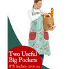 APRONNER Cotton Linen Baking Plus Size Aprons for Women with