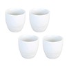 Happy Sales HSSCP-WHT4, Set of 4 White Porcelain Sake cups