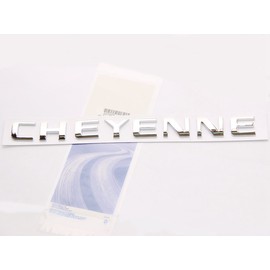 Yoaoo 1x OEM Chrome Cheyenne Nameplate Emblem Badge 3D Compatible with Silverado Shiny Glossy New