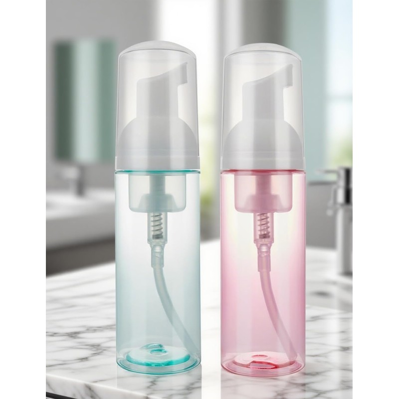 uvbws 2Pack 2oz Foam Pump Bottle, Leak Proof Travel Size,
