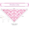 CozyHaus Pink Bow Dog Bandanas,Pink Spring Summer Scarf for Girls,Cute