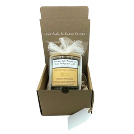 Vela Aromaterapia SÁNDALO PATCHOULLI. ARMONÍA y TRANQUILIDAD en tu ambiente. Vela de cera de Soya ELABORADA CON ACEITES ESENCIALES | Incluye 1 Vela 1 cuarzo y 1 instructivo para intencionar tu vela.
