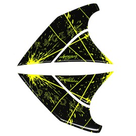 Knee Pad Gel Neon Side Motorcycle 3D Universal Tank Sticker Tank Protector Paint Protection Sticker Pad MR005 (Neon Yellow)