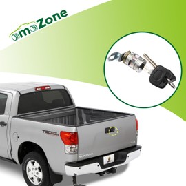 omoZone Rear Tailgate Liftgate Door Lock Cylinder with Keys Compatible with 2000-2021 Toyota Tundra 2016-2022 Tacoma Replaces 69055-0C010 69055-0C030