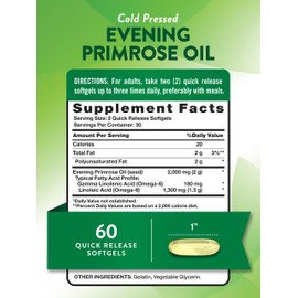 Nature's Truth Evening Primrose Oil Softgels | Cold Pressed | Non-GMO & Gluten Free Supplement