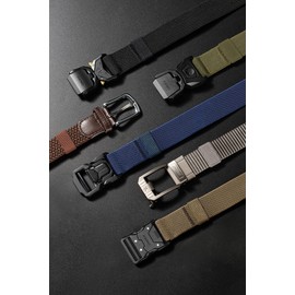 JUKMO Elastic Nylon Tactical Belt Loop Keeper for 1.5 Inch Wide Canvas Belt Backpack Straps Holder (Black + Army Green + Coyote + Coffee + Grey + Blue)