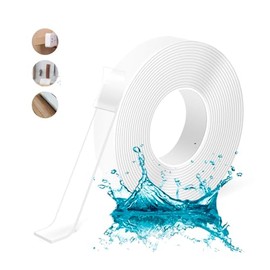 Cinta Doble Cara Tape Nano 1pz 2.5mts 1cm 2mm Adhesiva Transparente Lavable Reutilizable Alta Adherencia Gel A Prueba De Agua Pared Oficina Supercies 