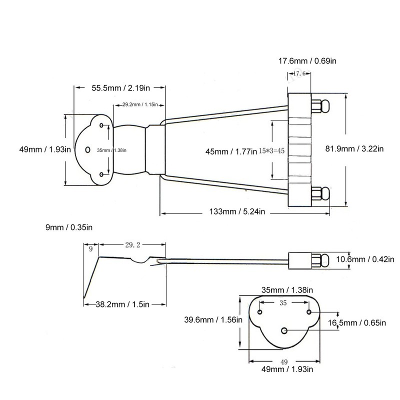 4 String Guitar Talipiece Metal Silver Burr Free Guitar Tailpiece