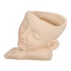 Face Flower Pot Sleeping Girl High Density Resin Drainage Hole