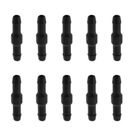 ECSiNG Car Wiper Hose Connector Splash Hose Adapter 4 mm Black 2 Way I Type Universal Pack of 10