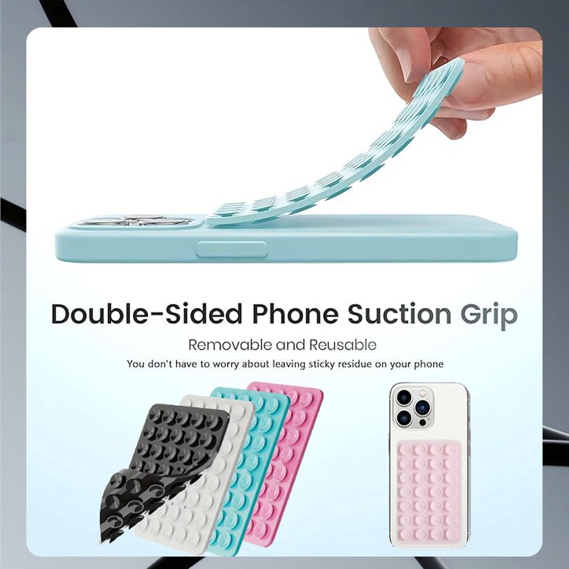 [3-Pack] Ultra-Strong Suction Phone Mount - Non-Slip Silicone Pads for