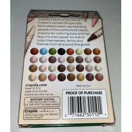 Crayola Colors of the World Multicultural Crayons Diversity Hair & Eye 32 Ct