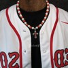 TYQSY 16-18 Inch Baseball Necklaces, Rhinestone Baseball Bead Necklace, Baseball