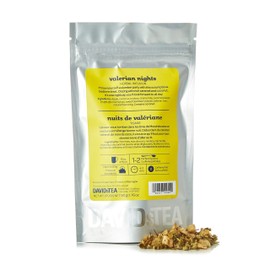 DAVIDsTEA Valerian Nights Loose Leaf Rooibos Tea, Premium Relaxing Sleep Tea with Valerian Root, Coconut and Caramel, 50 g