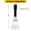Mister Rui 3" Bent Scraper, Heavy Duty Paint Scraper Tool
