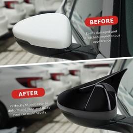 DLOVEG Car Rear Side Mirror Cover Protector Compatible for 2018-2022 2023 2024 2025 Honda Accord Accessories for 10th Accord Rearview Mirror Cover Exterior Decoration Glossy Black