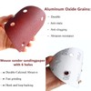 100 PCS Mouse Detail Sander Sandpaper 6 Holes, 80 Grit