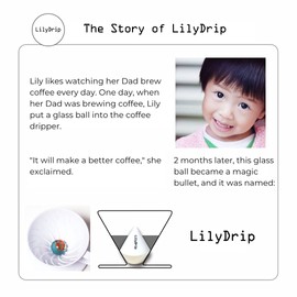 LilyDrip Ceramic Pour Over Coffee Maker Set Makes Coffee Taste Better, Hand Drip Coffee Maker Brews More Evenly with Better Extraction, Coffee Dripper Set Improves Flow Rate, Fits V60, Origami - COS