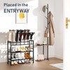 DIMJ Boot Rack 4-Tier - Black Metal Boot Storage Rack