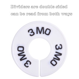 Blulu 10 Pack Clothing Rack Size Dividers Round Hangers Dividers