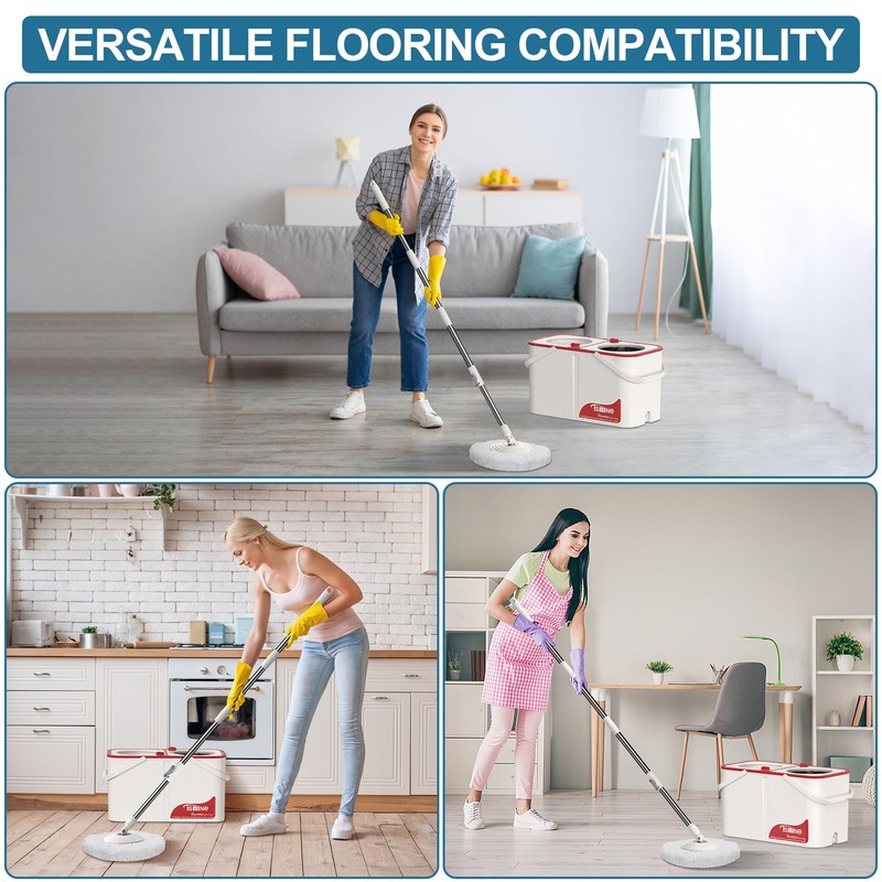 Gen 1 Large-Capacity Spin Mop and Bucket – for Big