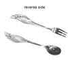 Pinenjoy 2Pcs Angel Wing Spoon Fork Flatware Set 18/10(304) Stainless