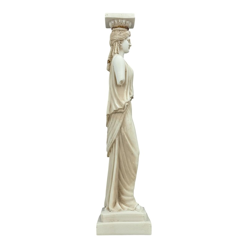 Caryatide Erechtheion Acropolis Athens Female Figure Greek Grey Patina Statue