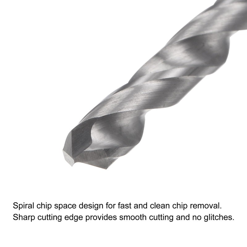 sourcing map Pack of 2 Solid Carbide Drill Bits Spiral
