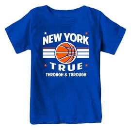 New York Basketball Retro Team Kid's Fan T-Shirt (Royal Shirt, 3T)