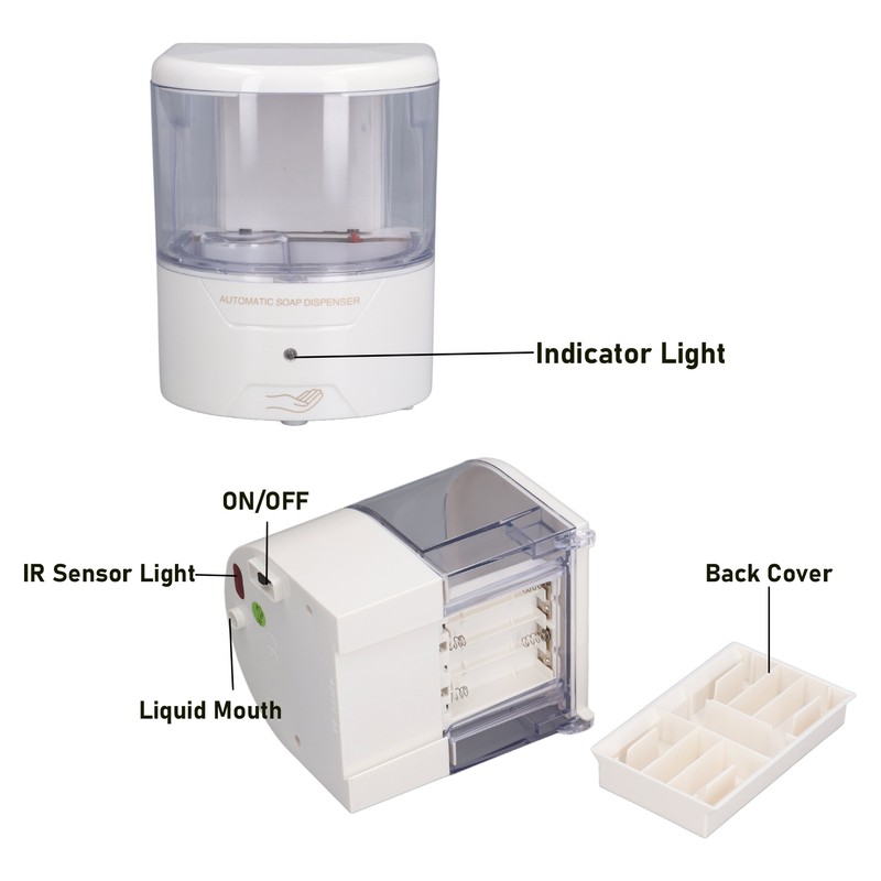 600ml Automatic Soap Dispenser Intelligent Non Contact Wall Soap Container