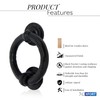 XFORT Smithy's Range Black Antique Ring Door Knocker, Traditional Black