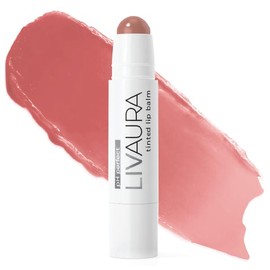 LIVAURA Tinted Lip Balm pH Activated Colored LipBalm, Hydrate, Glossy, Lightweight, Moisturize & Tint with Shea Butter, tinted lip balm for women, Premium Quality, Made in the USA (Nude Rose)